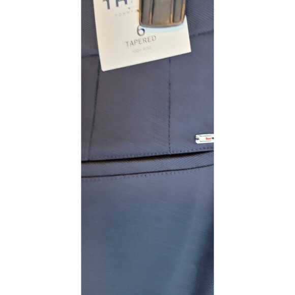 Tommy Hilfiger Dress Pants Navy Blue Womens Size 6 Tapered High Rise - Picture 7 of 16